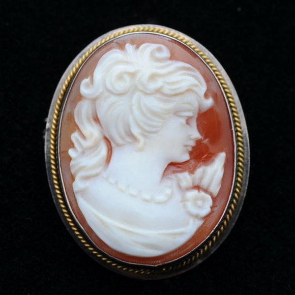Italian Cameo Silver Pendant and Pin - Picture 1 of 10